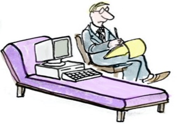 Computer beim Psychiater